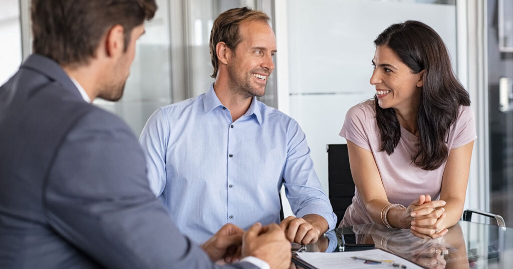 Couple meeting with financial advisor