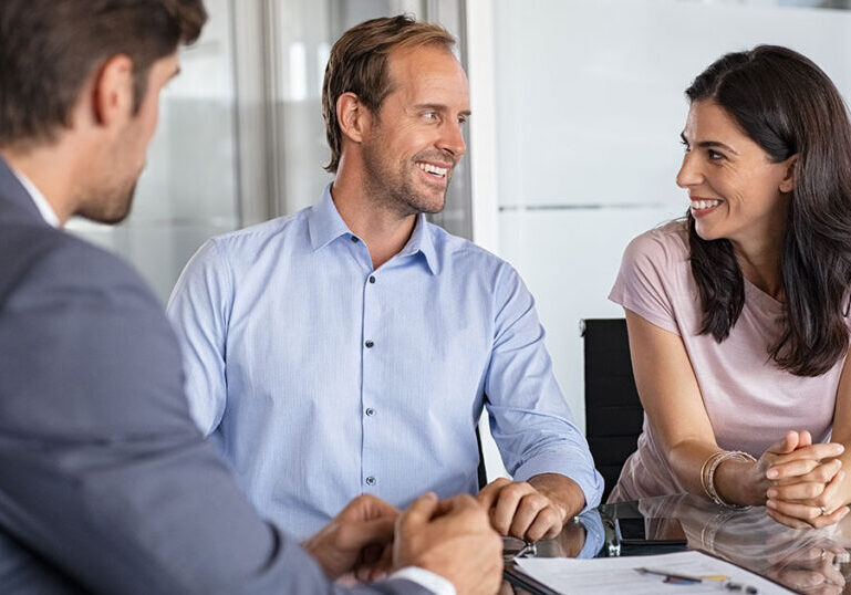 Couple meeting with financial advisor