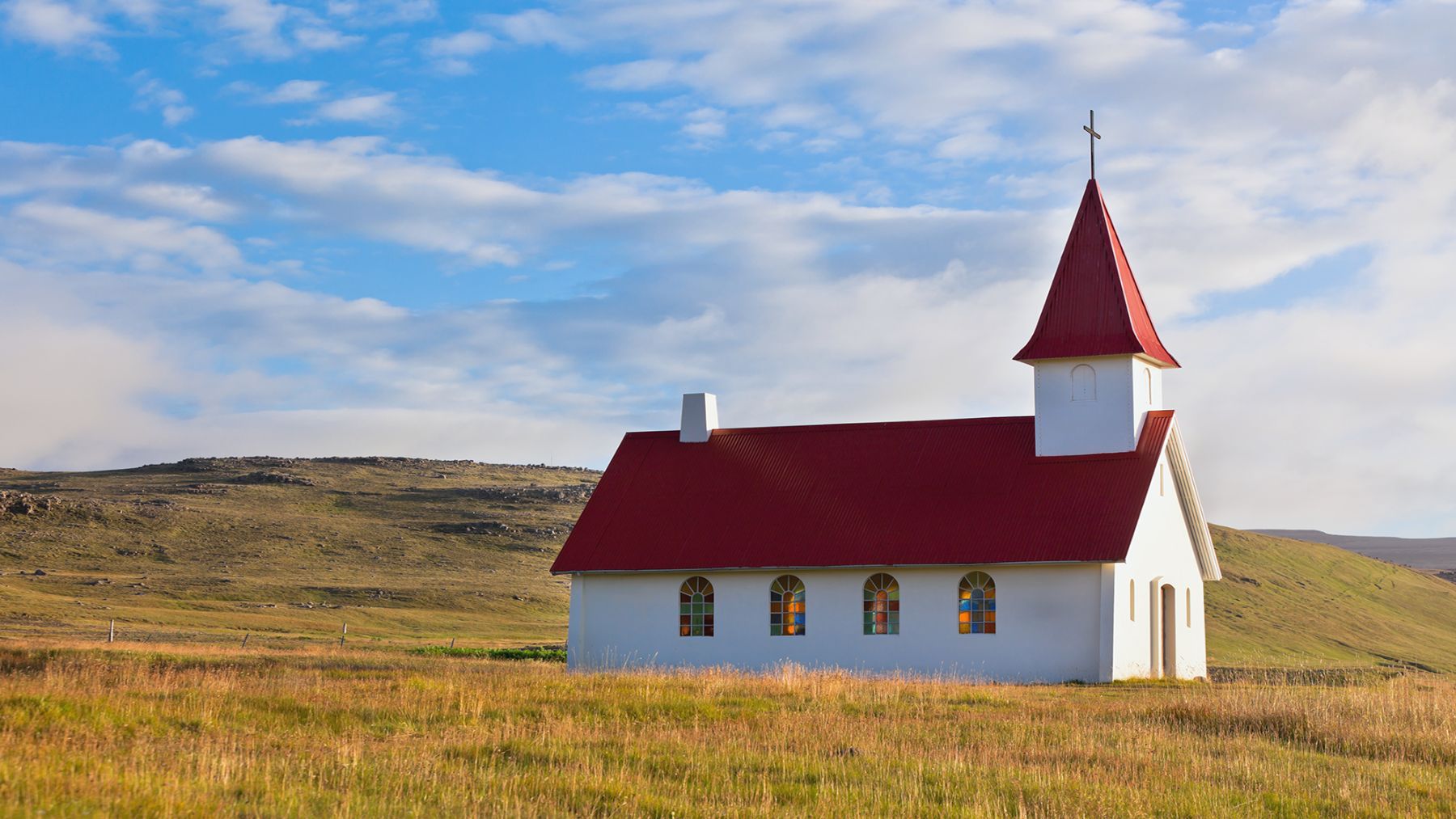 Old pretty church on rural lands