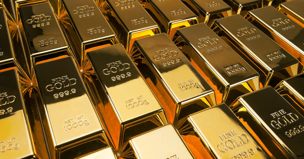 Solid gold bars