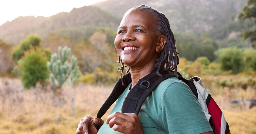 Woman ponders pros and cons of zero tax retirement while on hike