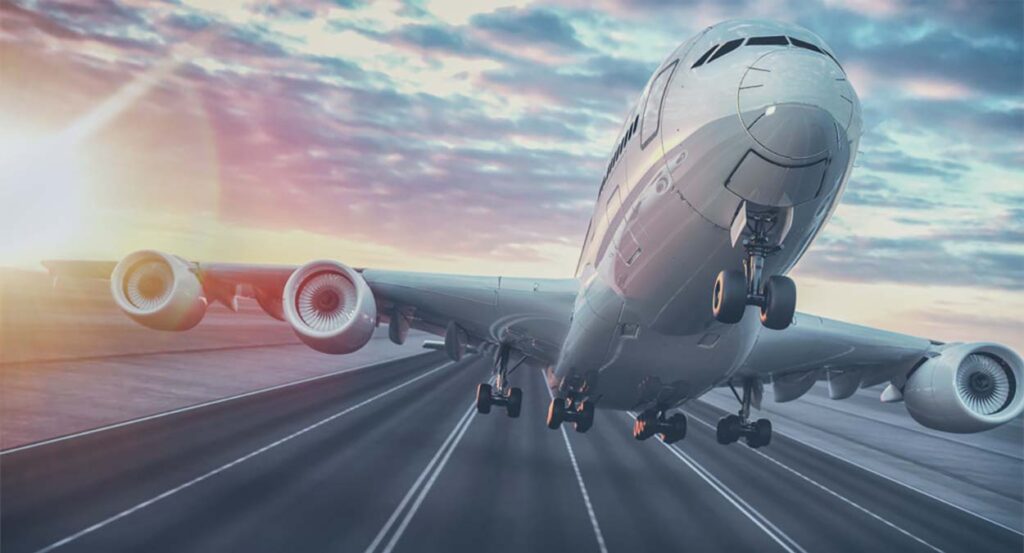 plane taking flight