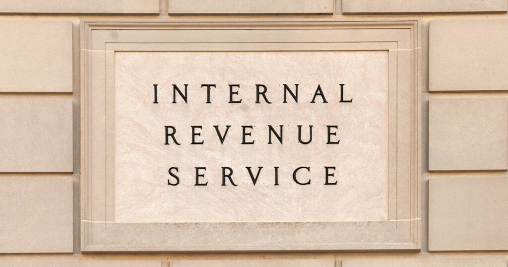 Internal Revenue Service Sign