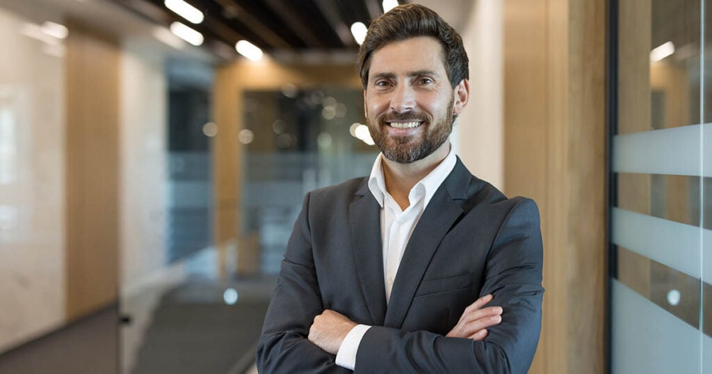 professional businessman outsources HR